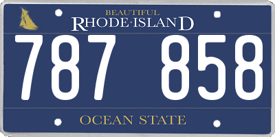 RI license plate 787858