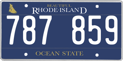 RI license plate 787859