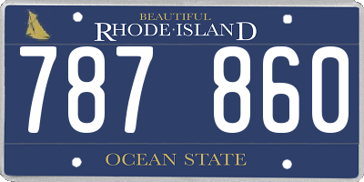 RI license plate 787860