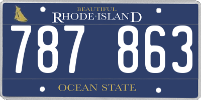 RI license plate 787863