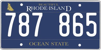 RI license plate 787865