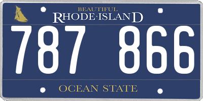 RI license plate 787866