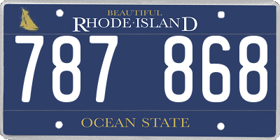 RI license plate 787868