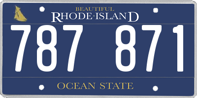 RI license plate 787871