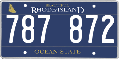 RI license plate 787872