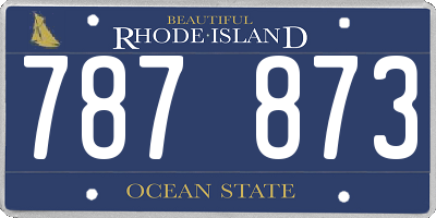 RI license plate 787873