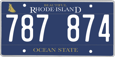 RI license plate 787874