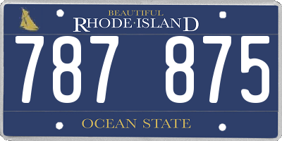 RI license plate 787875