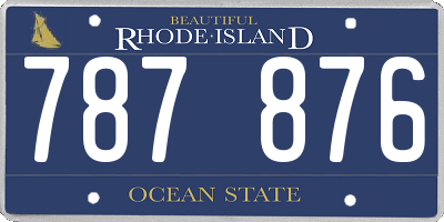RI license plate 787876