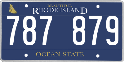 RI license plate 787879