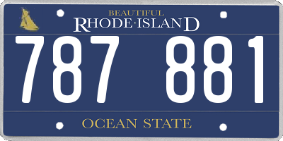 RI license plate 787881