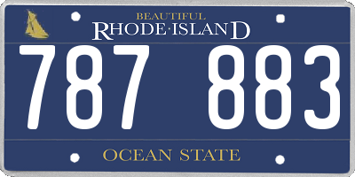 RI license plate 787883