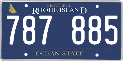 RI license plate 787885