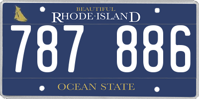 RI license plate 787886