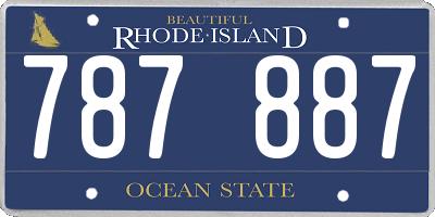 RI license plate 787887