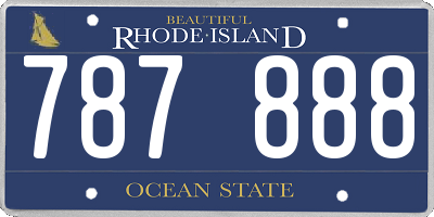 RI license plate 787888