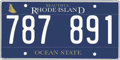 RI license plate 787891