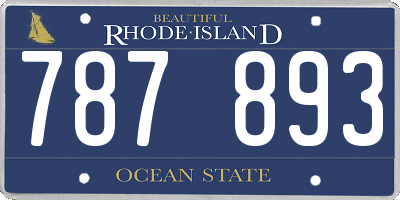 RI license plate 787893