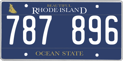 RI license plate 787896