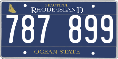 RI license plate 787899