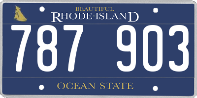 RI license plate 787903