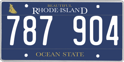 RI license plate 787904