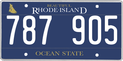RI license plate 787905