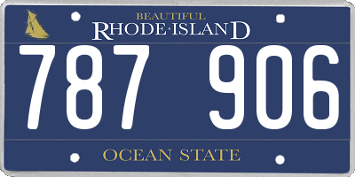 RI license plate 787906