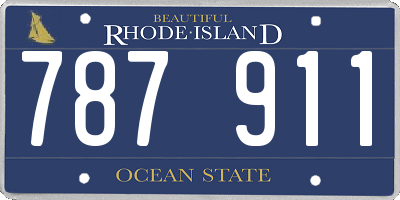 RI license plate 787911