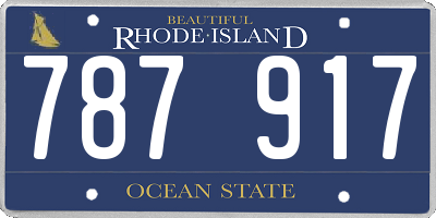 RI license plate 787917