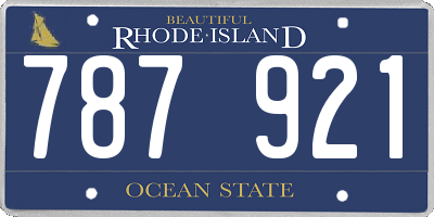 RI license plate 787921