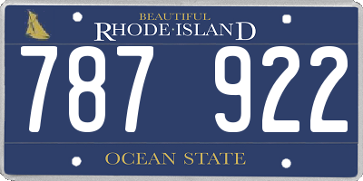 RI license plate 787922