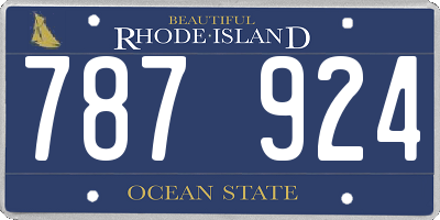 RI license plate 787924