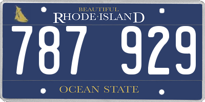 RI license plate 787929