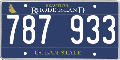 RI license plate 787933