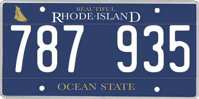 RI license plate 787935