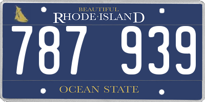 RI license plate 787939