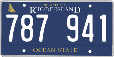 RI license plate 787941