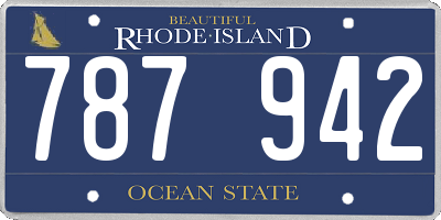RI license plate 787942