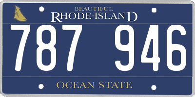 RI license plate 787946