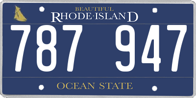 RI license plate 787947