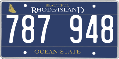 RI license plate 787948