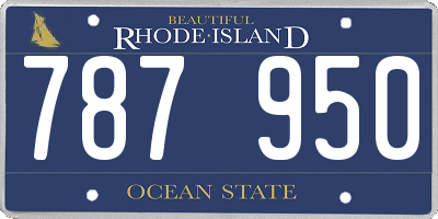 RI license plate 787950
