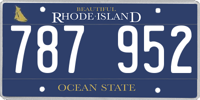 RI license plate 787952