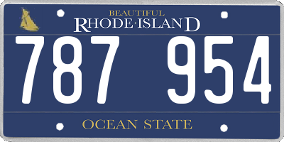 RI license plate 787954