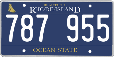 RI license plate 787955
