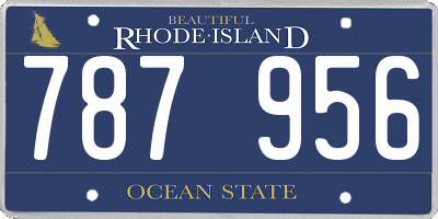RI license plate 787956