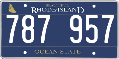 RI license plate 787957