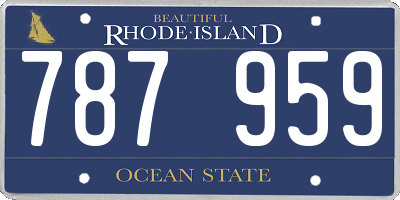 RI license plate 787959
