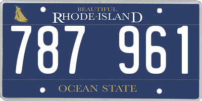 RI license plate 787961